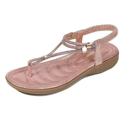 TIMETANG-zapatos de cuña de diseñador de lujo para mujer, Sandalias planas de playa, 2020