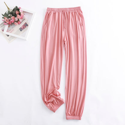 Pantalon Pour Femme New Autumn Winter Modal Women's Pajamas Pant Home Wear Sleep Bottoms Wide Leg Trousers 13 Colors