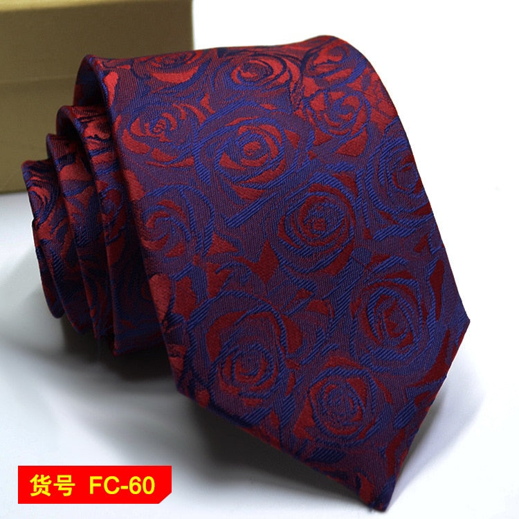 67 Styles Men&#39;s Ties Solid Color Stripe Flower Floral 8cm Jacquard Necktie Accessories Daily Wear Cravat Wedding Party Gift