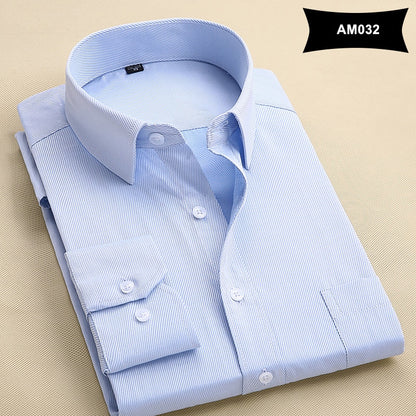 MACROSEA Classic Style Men&#39;s Solid Shirts Long Sleeve Men&#39;s Casual Shirts Comfortable Breathable Men&#39;s Office-wear Clothing
