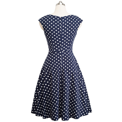 Women Elegant Summer Ruched Cap Sleeve Casual Wear To Work Office Party Fitted Skater A-Line Swing Dress EA067
