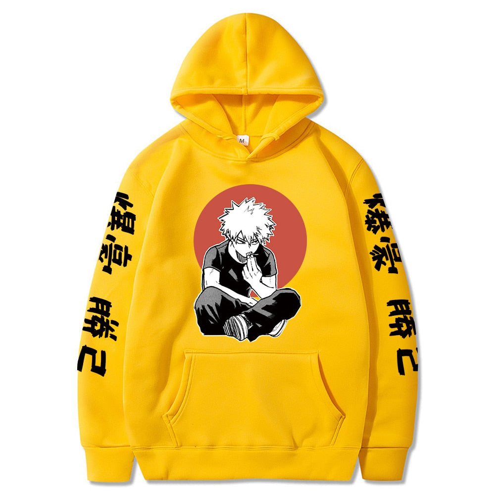 Men &#39;s Hoodie Anime My Hero Academia Bakugou Printed Men/women Hoodie Long Sleeve Hoodies
