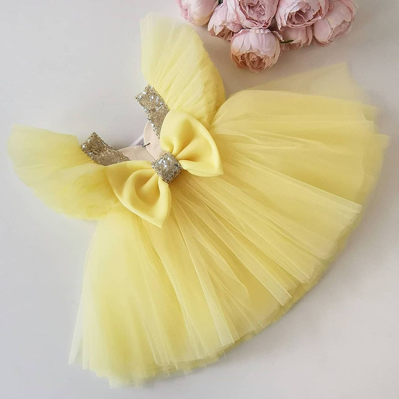 Girls Ruffles Princess Dress For Kids Wedding Elegant Party Tutu Prom Gown Children Birthday Pageant Communion Formal Vestidos