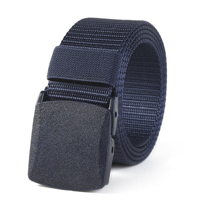 ZLY 2021 New Fashion Canvas Belt Men Women Unisex Outdoor Tactical Plastic Buckle Solid Trend Hiking Waistband Casual Hot Sell