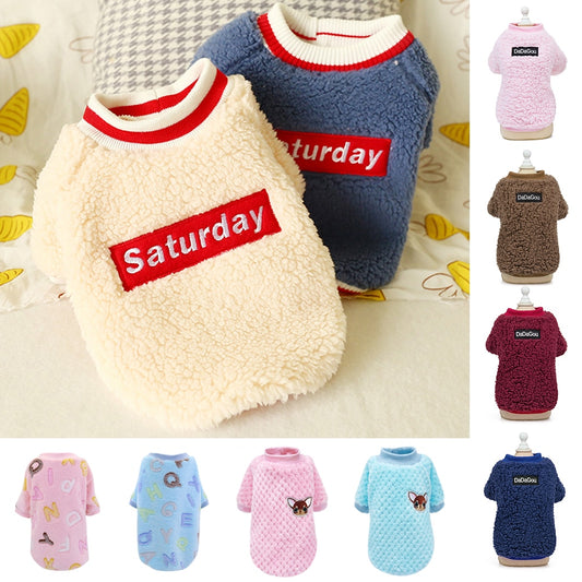 Puppy Dog Clothes Winter Warm Pet Dog Cat Clothes Hoodies For Small Dogs Cats Chihuahua Yorkshire Coat Outfit Pet Clothing