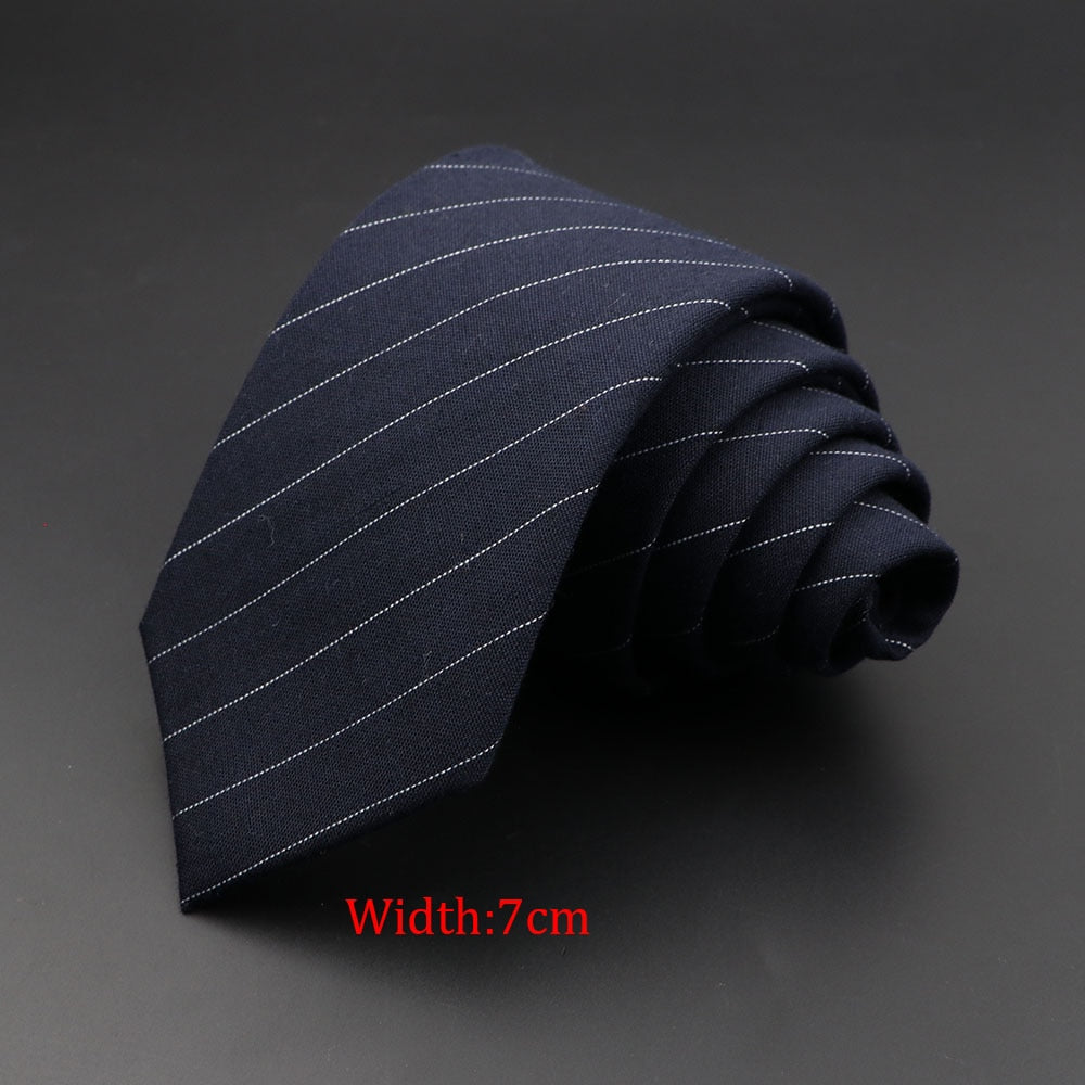 Mens Ties 6cm Classic Cotton Handmade Skinny Grey Plaid Neckties Striped Narrow Collar Slim Cashmere Casual Tie Accessories Gift