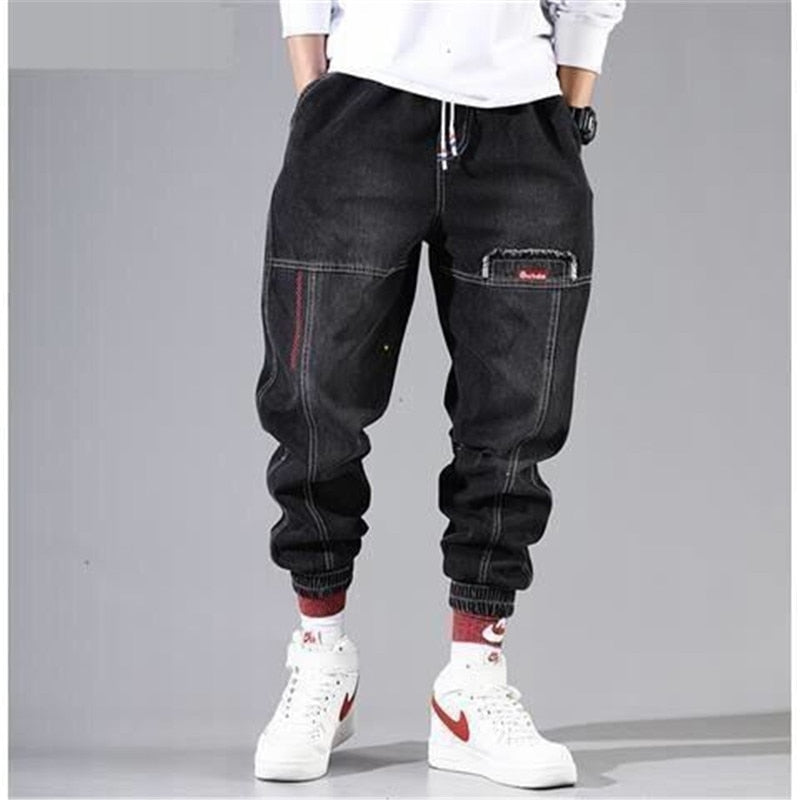 Streetwear Hip Hop Cargo Pants Men&#39;s jeans Cargo Pants Elastic Harun pants Joggers Pants 2022 Autumn and Winter