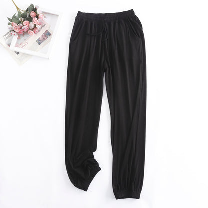 Pantalon Pour Femme New Autumn Winter Modal Women's Pajamas Pant Home Wear Sleep Bottoms Wide Leg Trousers 13 Colors