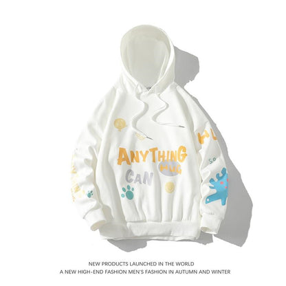 2023 Autumn  Spring Fashion Black White Sweatshirt Men&#39;S Hip Hop Long Sleeve Pullover Hoodies Sweatshirt Clothes