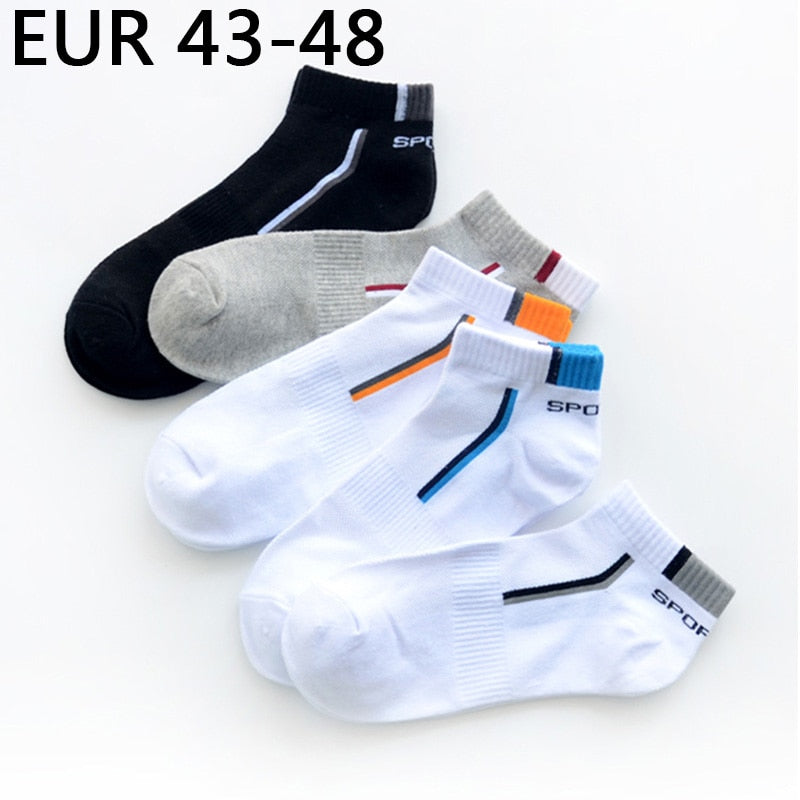 10 Pieces=5 Pairs/lot Men Socks Mesh Breathable Short Casual Socks Summer Cotton Sports Socks Absorb Sweat Ankle Socks Set Meias