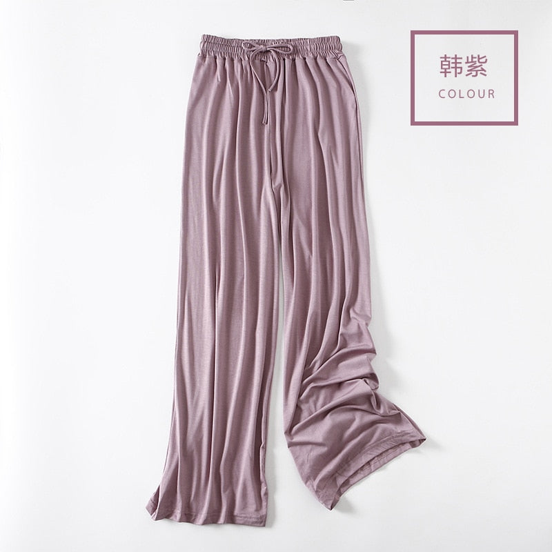 Hot Sale Multiple Colour Winter Women&#39;s Home Pants Homewear Pants Spring Autumn Modal Loose Pyjama Trousers Women Lounge wear