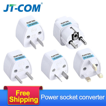 1PCS Universal US UK AU To EU Plug USA To Euro Europe Travel Wall AC Power Charger Outlet Adapter Converter 2 Round Pin Socket