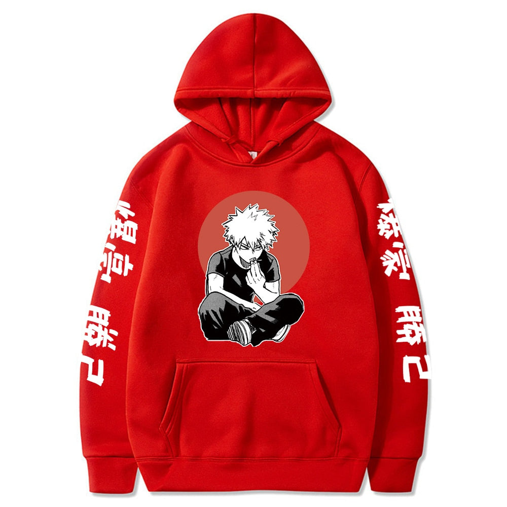 Men &#39;s Hoodie Anime My Hero Academia Bakugou Printed Men/women Hoodie Long Sleeve Hoodies