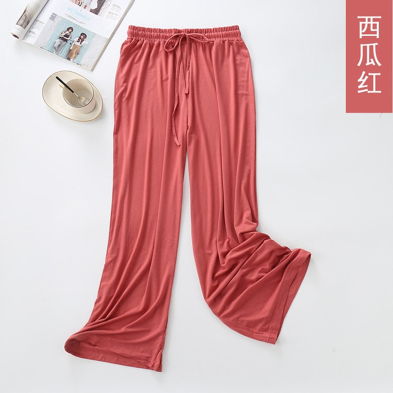 Hot Sale Multiple Colour Winter Women&#39;s Home Pants Homewear Pants Spring Autumn Modal Loose Pyjama Trousers Women Lounge wear