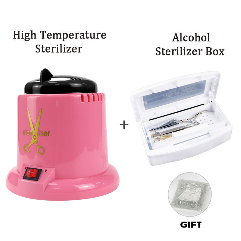 Sterilization Box for Tool Disinfection for Tweezers Salon Nail Metal Tools Disinfector Sterilizer for Manicure Alcohol Steriliz