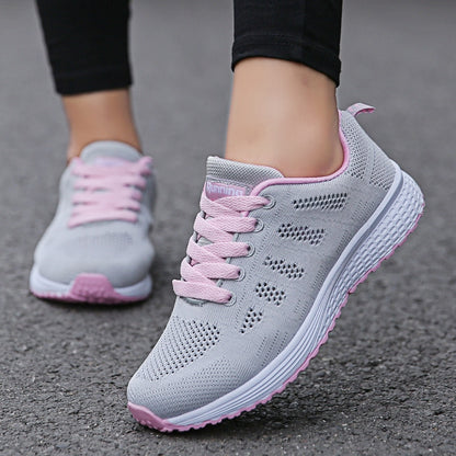 Women Casual Shoes Fashion Breathable Walking Mesh Flat Shoes Sneakers Women 2022 Gym Vulcanized Shoes White Female Footwear