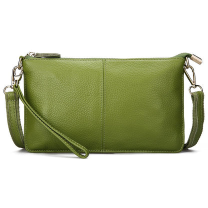 RanHuang Women Genuine Leather Day Clutches Candy Color Shoulder Bags Women&#39;s Fashion Crossbody Bags Small Clutch Bags