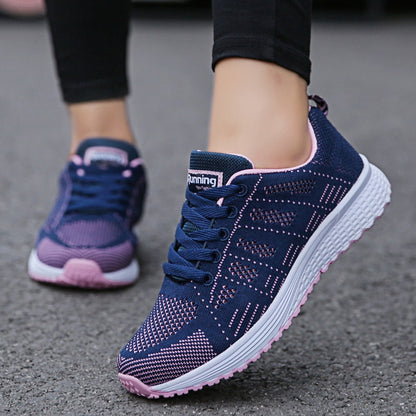 Women Casual Shoes Fashion Breathable Walking Mesh Flat Shoes Sneakers Women 2022 Gym Vulcanized Shoes White Female Footwear