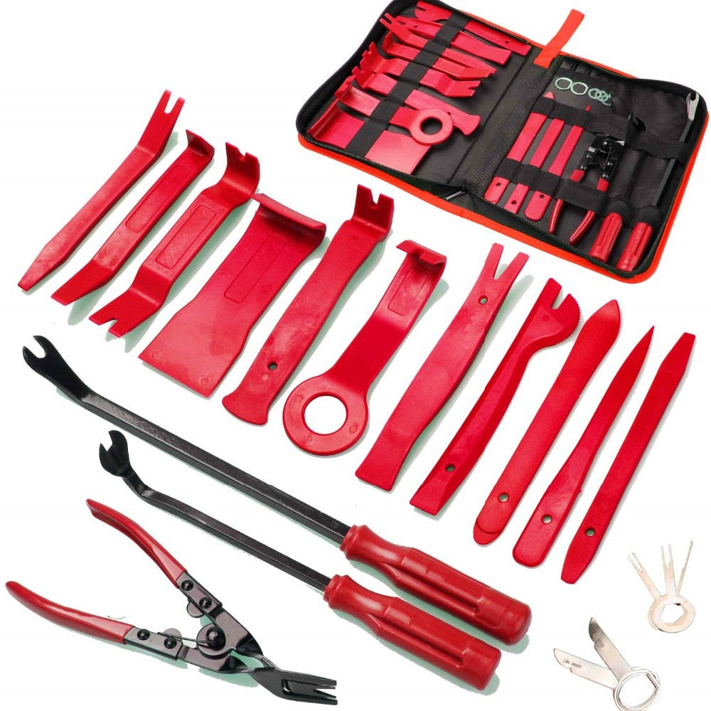 Car Audio Repair Tools Trim Removal Tool Car Panel Door Audio Trim Removal Tool Kit Auto Clip Pliers Fastener Remover Tool Set