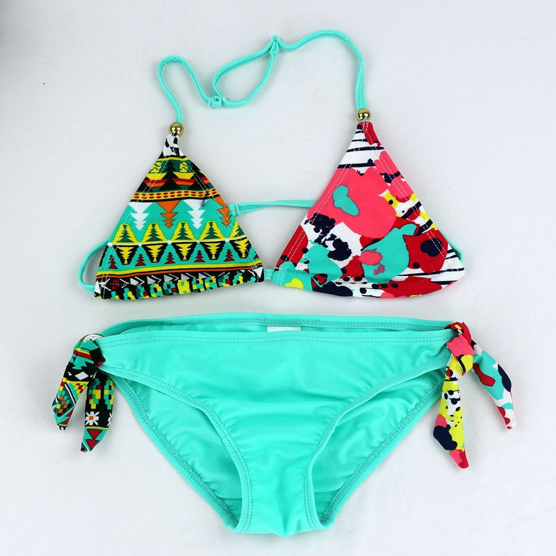 2020 New Children Swimwear Baby Kids Cute Bikini Girls Split Two Pieces Swimsuit Bathing Suit Beachwear Kids Biquini Infantil