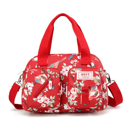 New Multi-layer Nylon Women Shoulder Bags Fashion Simple Grils Handbags Messenger Bags Printed Flowers  Crossbody Bags