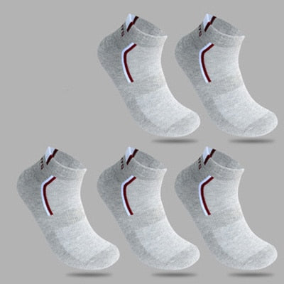 10 Pieces=5 Pairs/lot Men Socks Mesh Breathable Short Casual Socks Summer Cotton Sports Socks Absorb Sweat Ankle Socks Set Meias