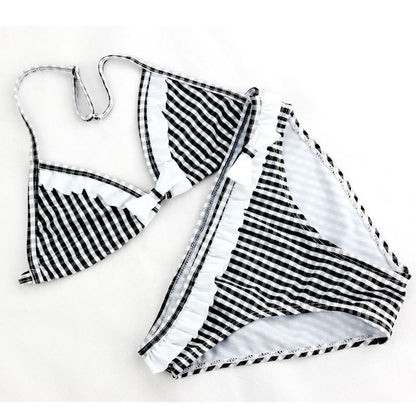 Cute Plaid Swimsuit 2021 New Summer Children Split Two-piece Swimsuit Girls Bikini Girls Beautiful Bikini Children&#39;s Swimwear