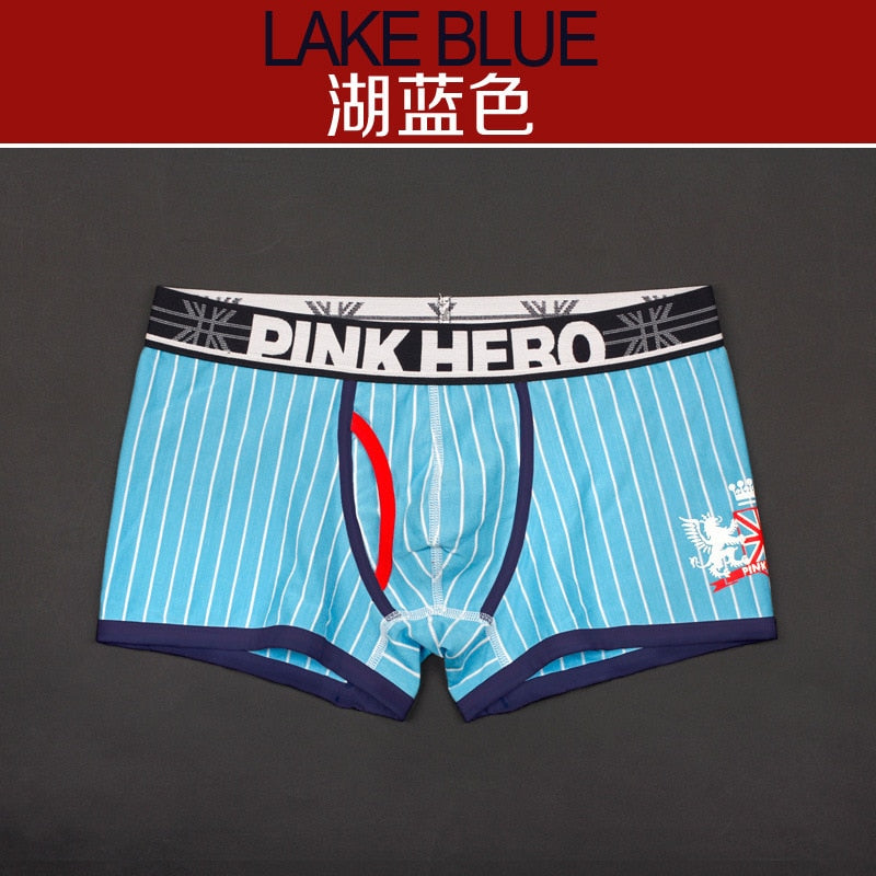 PINK HEROES Men&#39;s Boxer homme Four Corner Underwear Men Cotton Mens Bodysuit boxers cuecas male shorts panties roupa masculina