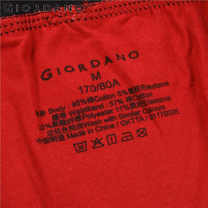 Giordano Men Underwear 3-pack Cotton Boxer Brand Mens Underwear Boxers Cueca Boxer Masculina Calzoncillos Hombre Boxer Marca