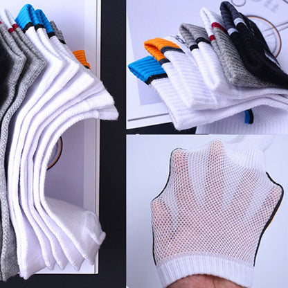 10 Pieces=5 Pairs/lot Men Socks Mesh Breathable Short Casual Socks Summer Cotton Sports Socks Absorb Sweat Ankle Socks Set Meias