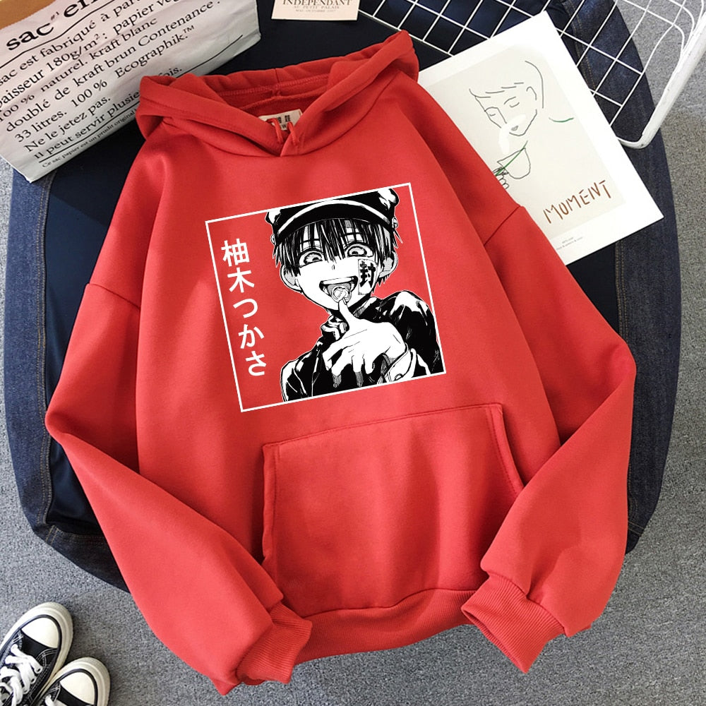 Anime Toilet-Bound Hanako-kun Hanako Kun Hoodies Pullover Cosplay Costume Hooded Sweatshirt Harajuku Streetswear Hoodie