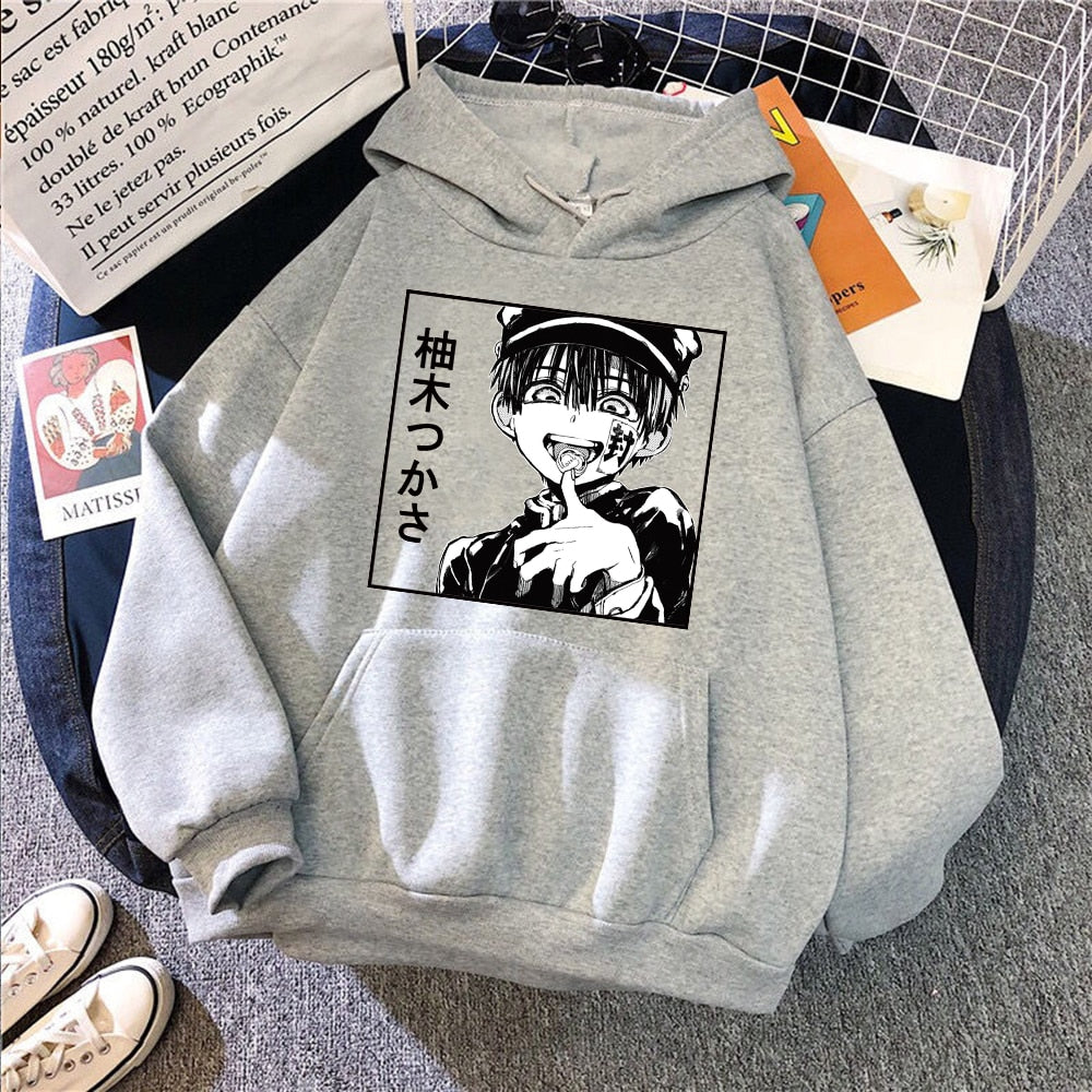 Anime Toilet-Bound Hanako-kun Hanako Kun Hoodies Pullover Cosplay Costume Hooded Sweatshirt Harajuku Streetswear Hoodie