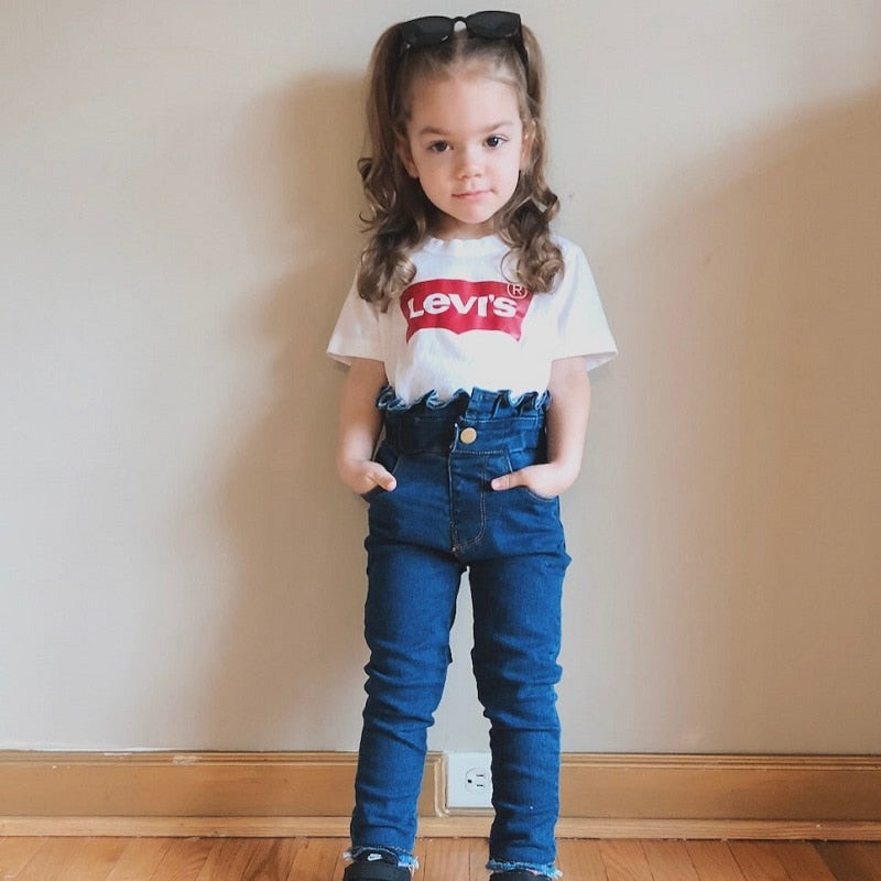 2020 New Autumn Item Girl Fashion Jeans Pant Denim Trousers