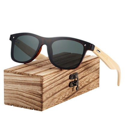 BARCUR Wood Glasses Bamboo Sunglasses Eyewear Accessories Female/Male Sunglasses Rimless for Men Glasses