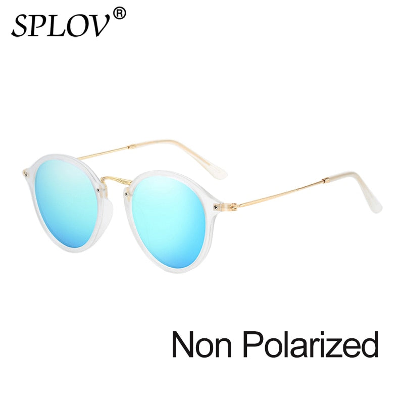 New Arrival Round Sunglasses coating Retro Men women Brand Designer Sunglasses Vintage mirrored glasses