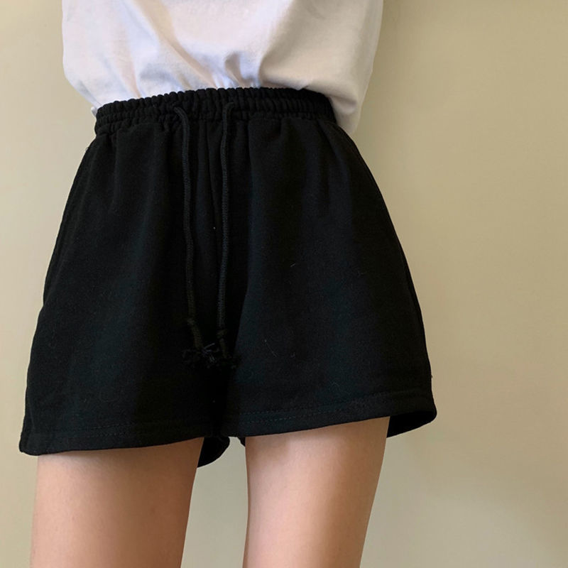 Women Shorts Solid Cotton Cozy Simple Casual Loose Hipsters Running Breathable All-match Streetwear Hot Teens Wide Leg Bottoms