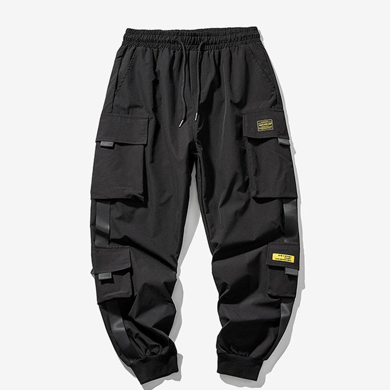 Black Cargo Pants Men Hip Hop Streetwear Jogger Harem Trousers Men Casual Harajuku Sweatpants Brand 2021 Summer New Men&#39;s Pants