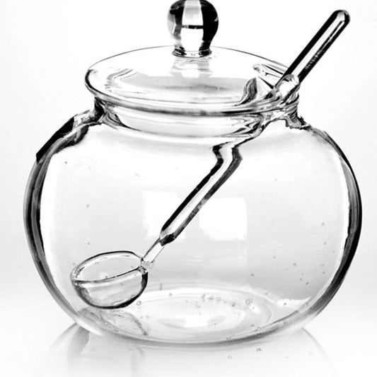 Transparent 250ml Glass Jar Candy Spice Household Chicken Cooking Sugar Bowl Home Storage Organization Sugar Pot Vases Dropship