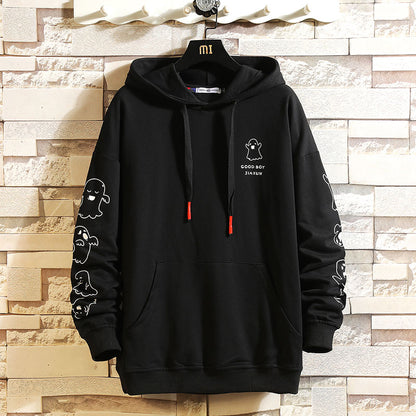 2023 Autumn  Spring Fashion Black White Sweatshirt Men&#39;S Hip Hop Long Sleeve Pullover Hoodies Sweatshirt Clothes