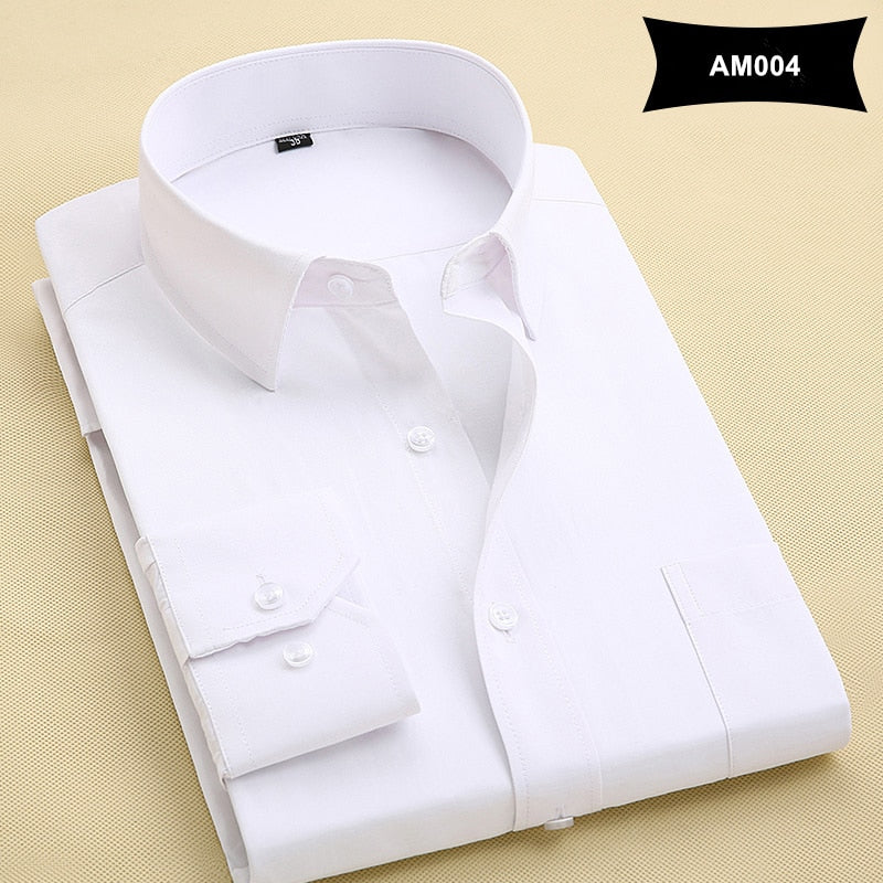 MACROSEA Classic Style Men&#39;s Solid Shirts Long Sleeve Men&#39;s Casual Shirts Comfortable Breathable Men&#39;s Office-wear Clothing