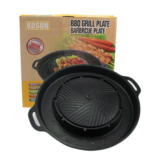 Non Stick Aluminum Alloy Round BBQ Grill Pans Hotpot Smokeless Electric Barbecue Grill Hotpot Korean Shabu Kitchen Cooking Tools