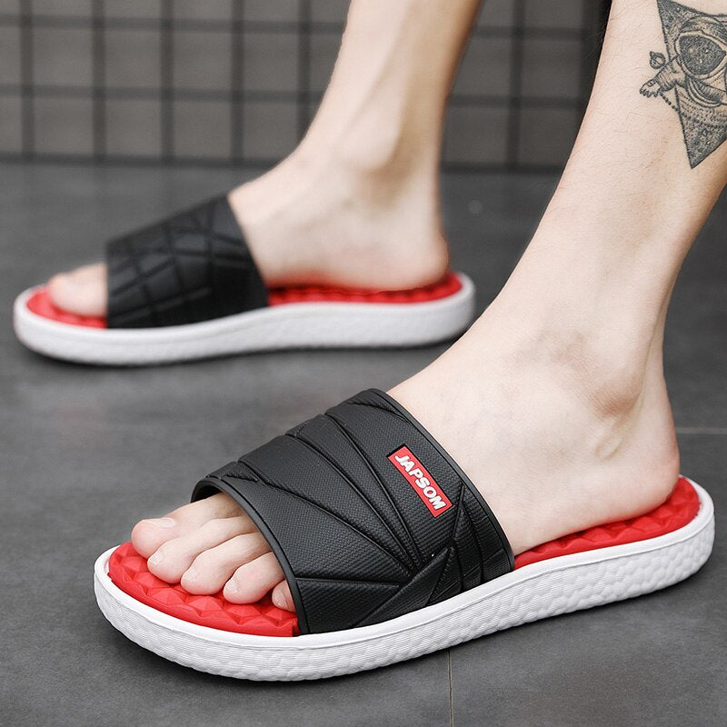 Men Soft Indoor Home Slippers Massage Slides House Shoes Foot Acupressure Sleepers Sliders Bedroom Room Summer Big Size Hot Sale