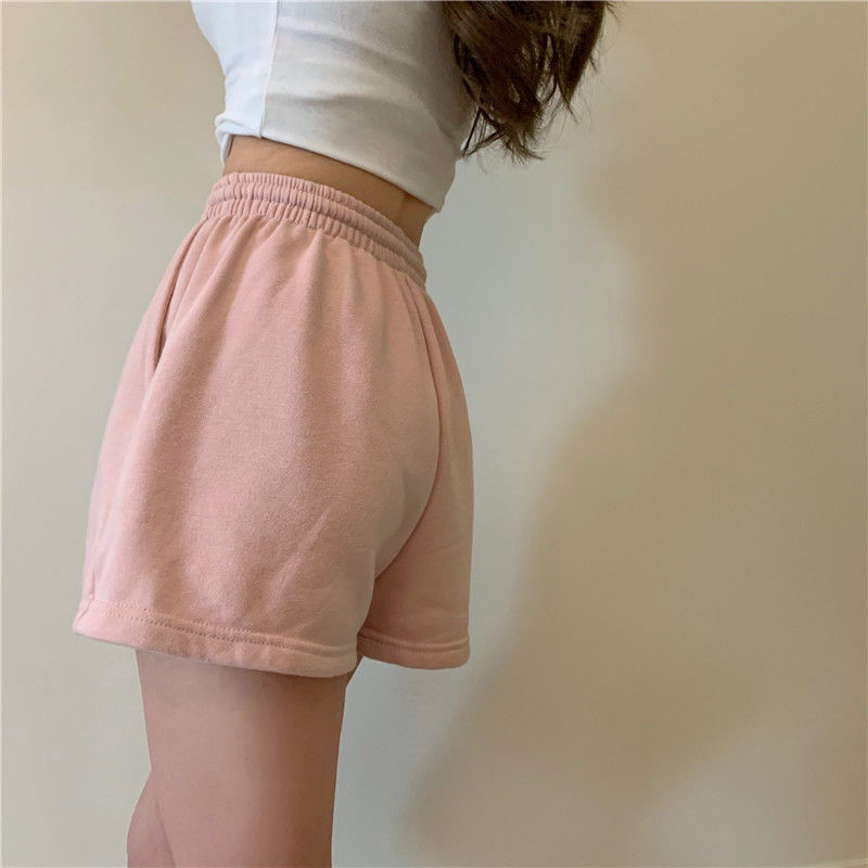 Women Shorts Solid Cotton Cozy Simple Casual Loose Hipsters Running Breathable All-match Streetwear Hot Teens Wide Leg Bottoms