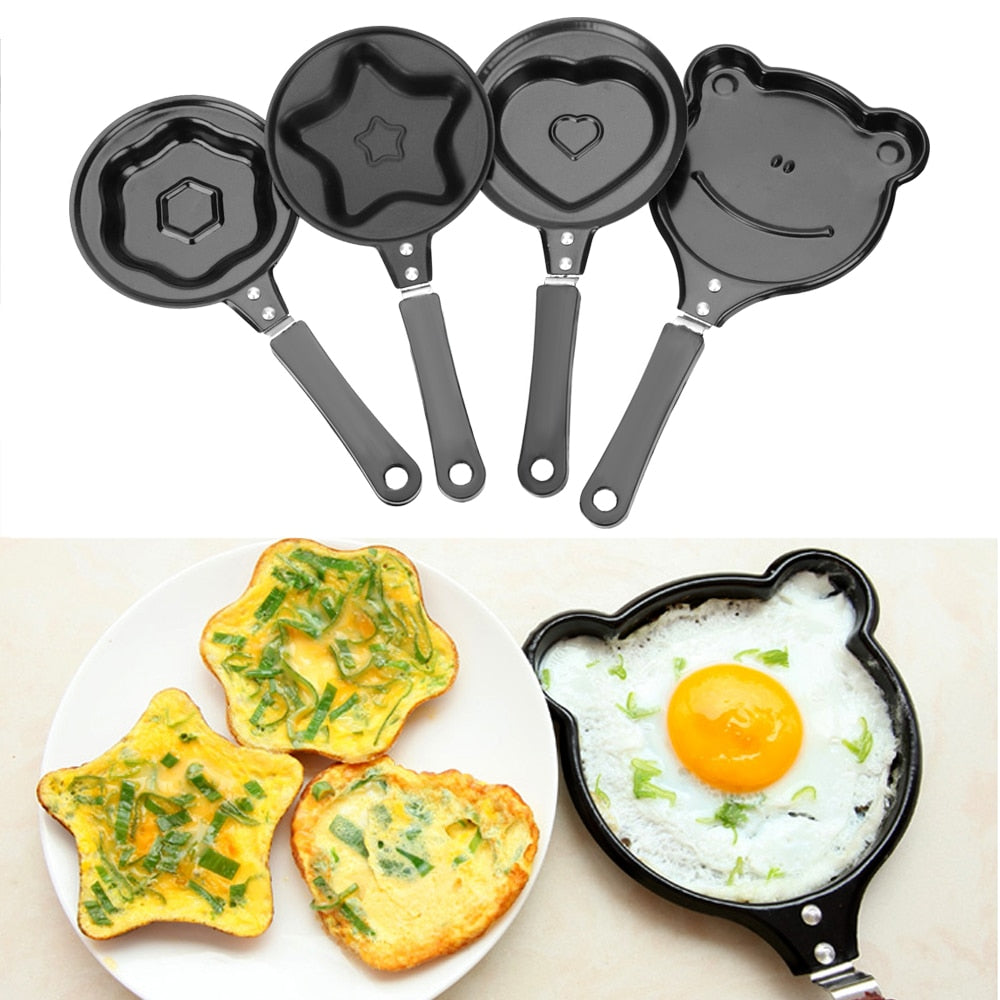 Breakfast Egg Frying Pot Egg Mold Pan Flip Omelette Mold Non-Stick Frying Pan Pancake Maker Kitchen Tools Mini