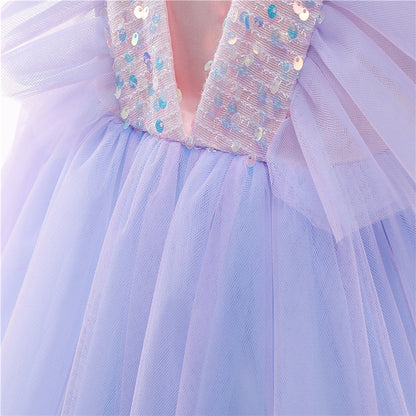 Girls Ruffles Princess Dress For Kids Wedding Elegant Party Tutu Prom Gown Children Birthday Pageant Communion Formal Vestidos