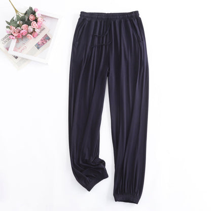 Pantalon Pour Femme New Autumn Winter Modal Women's Pajamas Pant Home Wear Sleep Bottoms Wide Leg Trousers 13 Colors