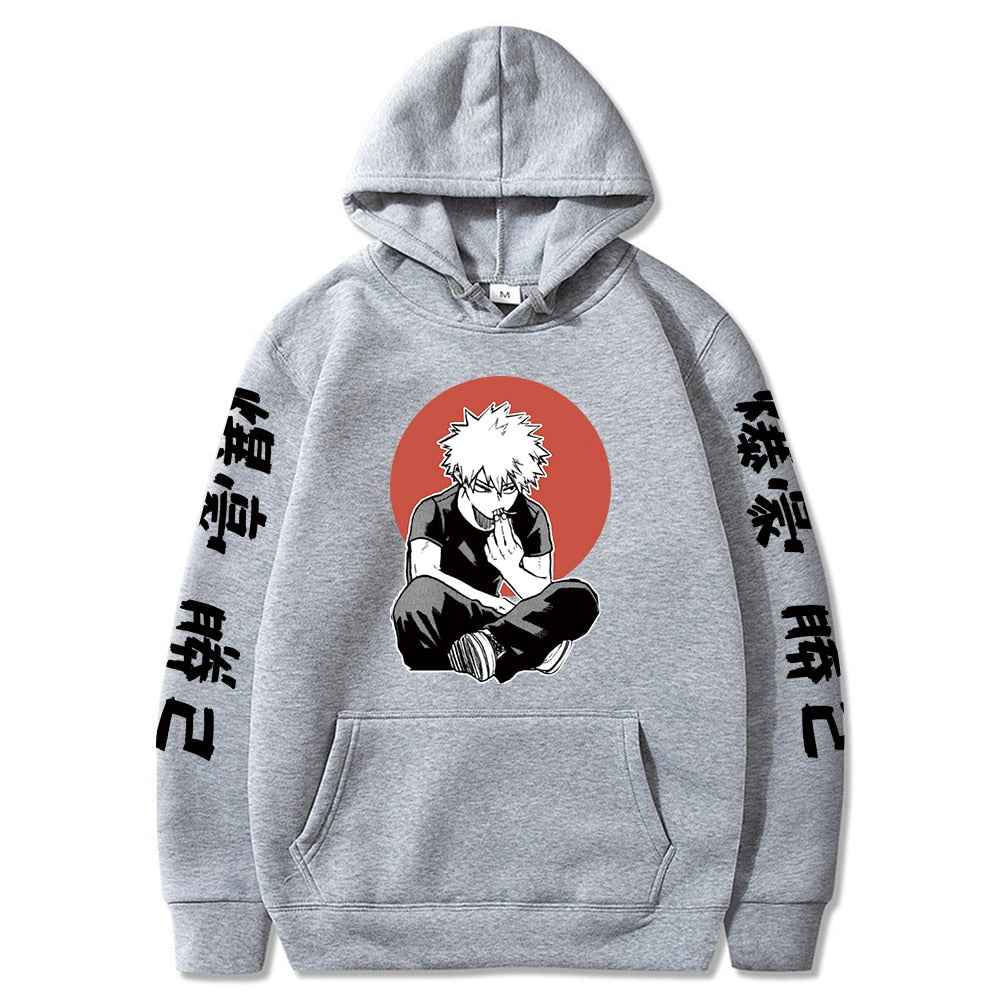 Men &#39;s Hoodie Anime My Hero Academia Bakugou Printed Men/women Hoodie Long Sleeve Hoodies