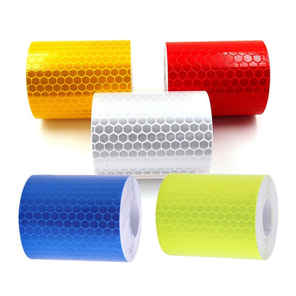 5cm*100cm Car Reflective Tape Safety Warning Car Decoration Sticker Reflector Protective Tape Strip Film Auto Motorcycle Sticker