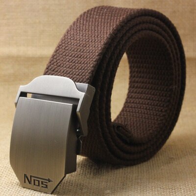 2022 Men Weave Canvas belt mens  waist belt Casual Brand Cargo Belts Young student Automatic Buckle-Belt Male Tactical Belt