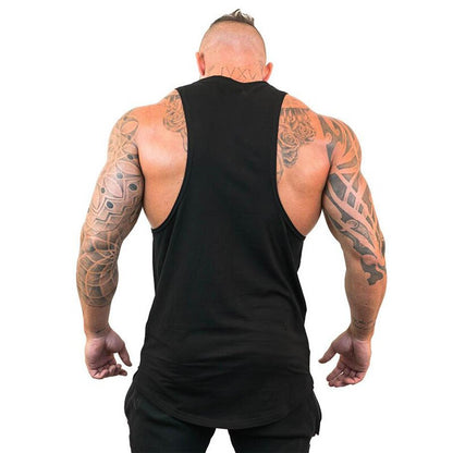 Mens tank tops shirt gym tank top fitness clothing vest sleeveless cotton man canotte bodybuilding ropa hombre man clothes wear